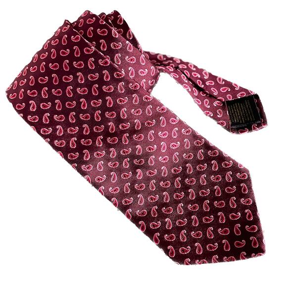 Brooks Brothers 100% silk twill paisley print tie necktie 3.5" w - Picture 1 of 6